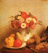 Still Life with Flowers and Fruits Henri Fantin-Latour
